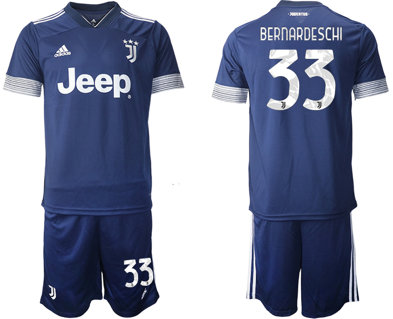 Men 2020-2021 club Juventus away #33 blue Soccer Jerseys->customized soccer jersey->Custom Jersey